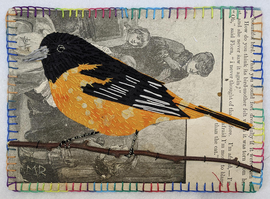 Bird Tapestry - Textile - Baltimore Oriole, the Beautiful Bird by Martha Ressler