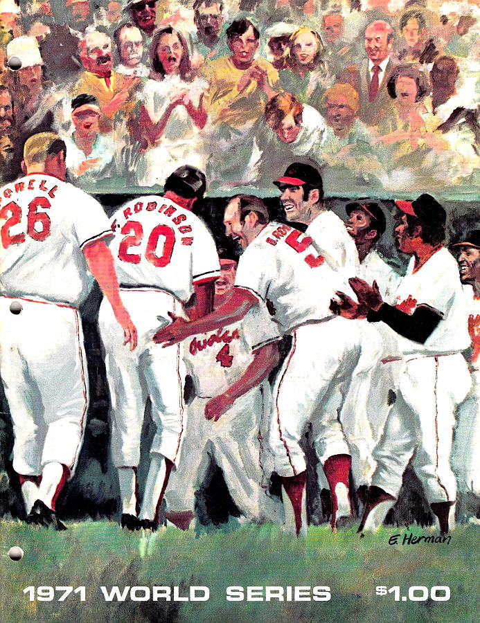 Baltimore Orioles 1971 World Series Program Painting by Big 88 Artworks ...