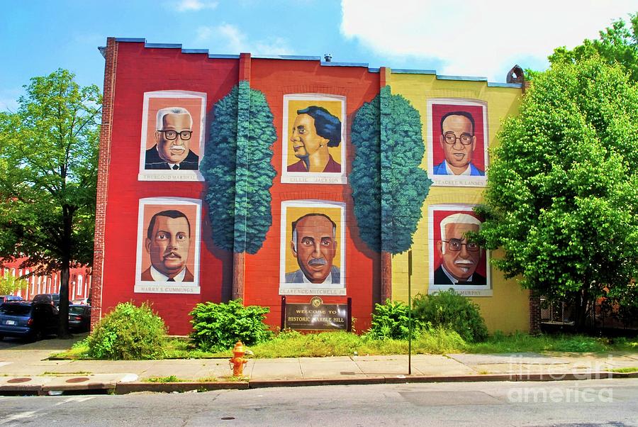 Portrait Photograph - Baltimores Wall Of Leadership by Walter Neal