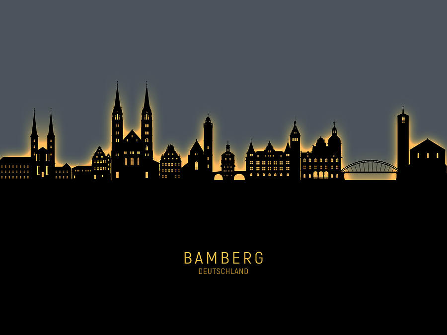Bamberg Germany Skyline #01 Digital Art by Michael Tompsett