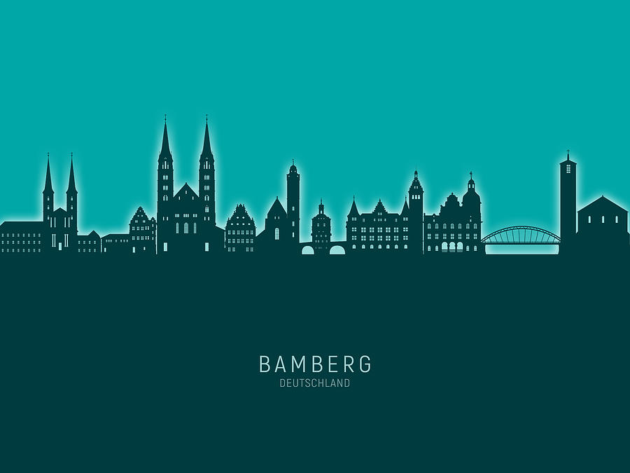 Bamberg Germany Skyline #03 Digital Art by Michael Tompsett