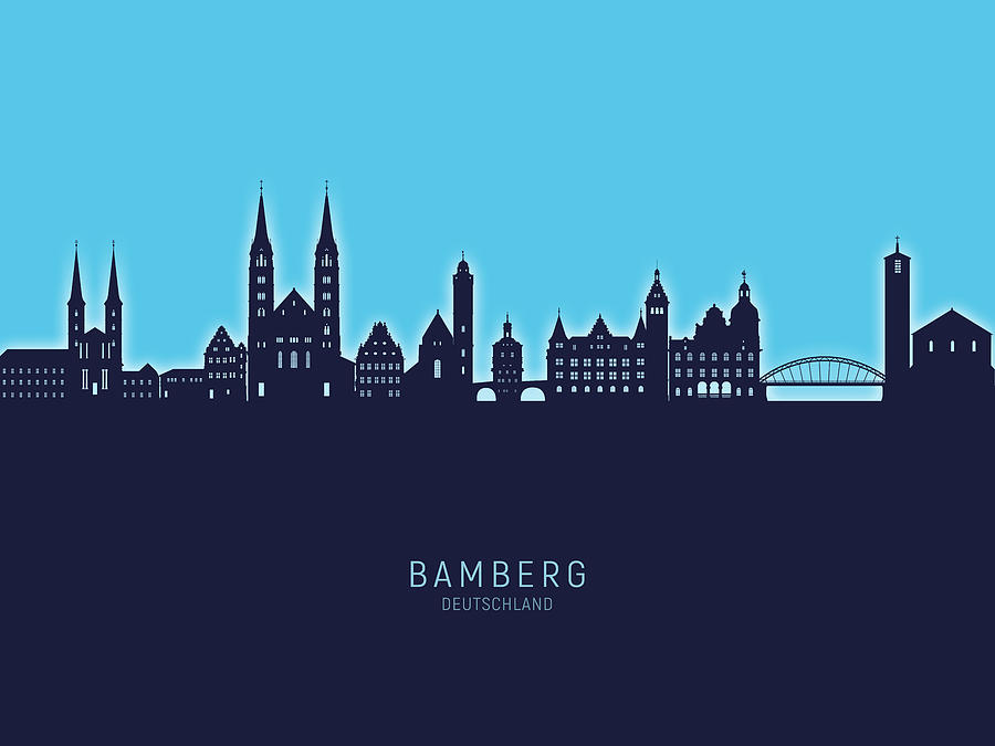Bamberg Germany Skyline #04 Digital Art by Michael Tompsett