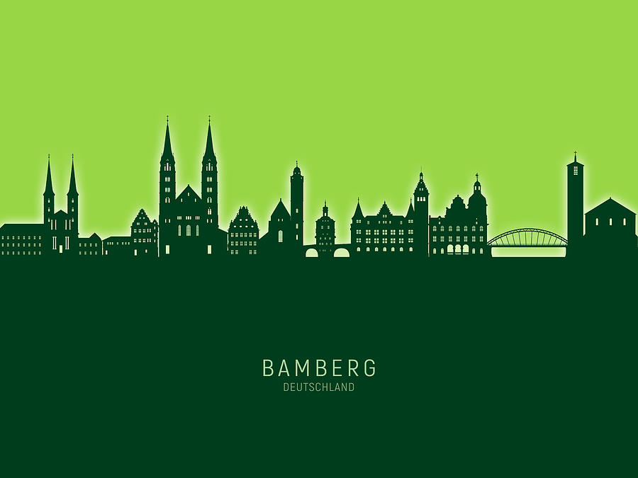 Bamberg Germany Skyline #05 Digital Art by Michael Tompsett
