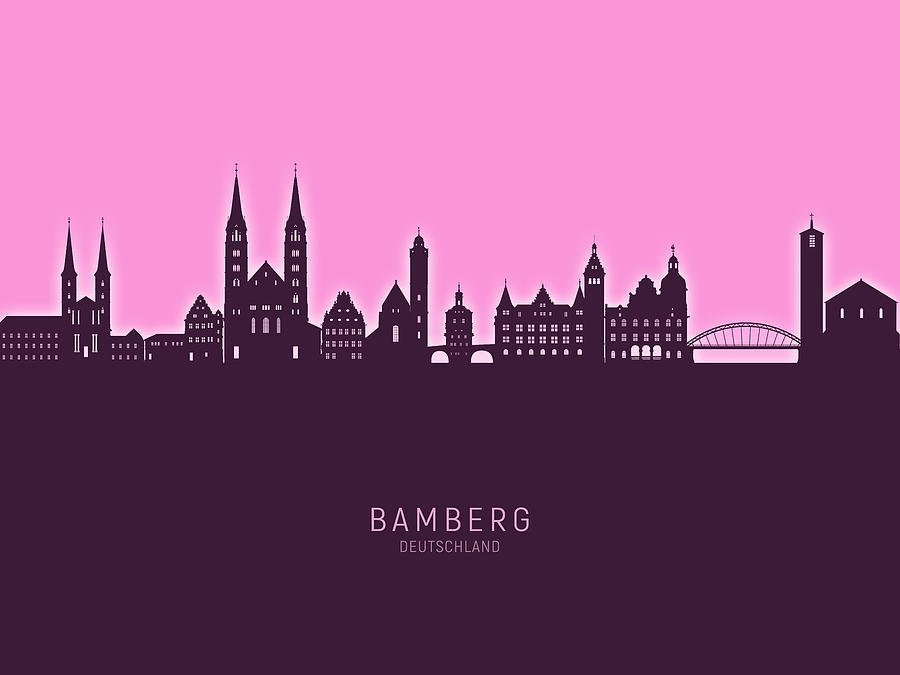 Bamberg Germany Skyline #06 Digital Art by Michael Tompsett