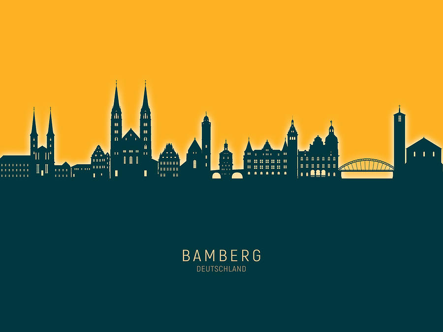 Bamberg Germany Skyline #08 Digital Art by Michael Tompsett