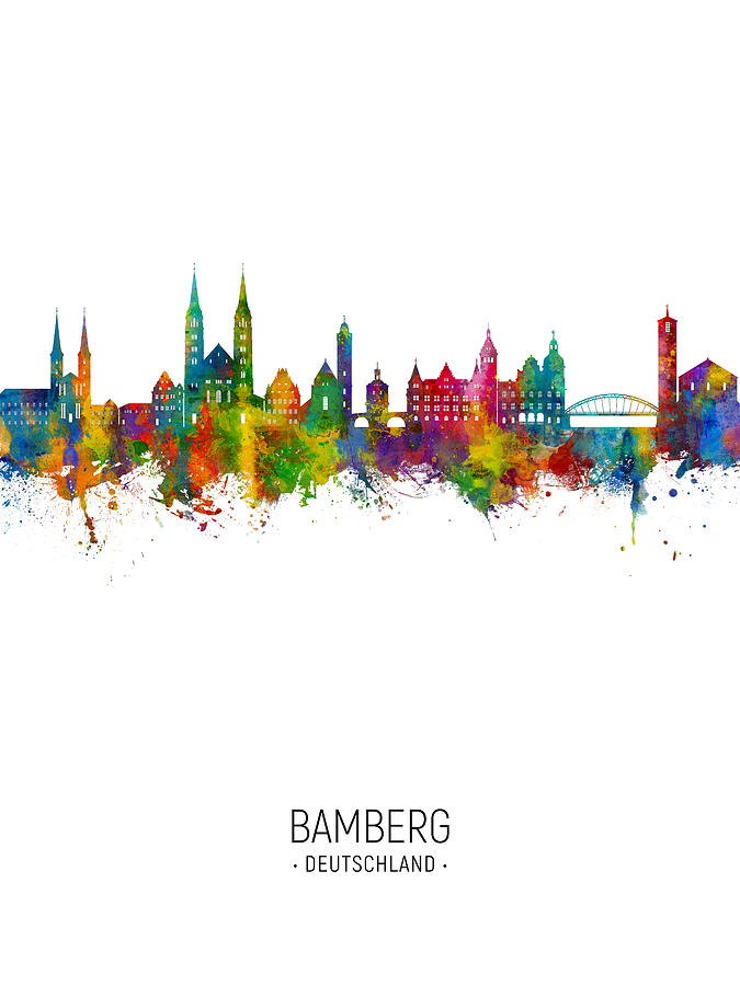 Bamberg Germany Skyline #10 Digital Art by Michael Tompsett