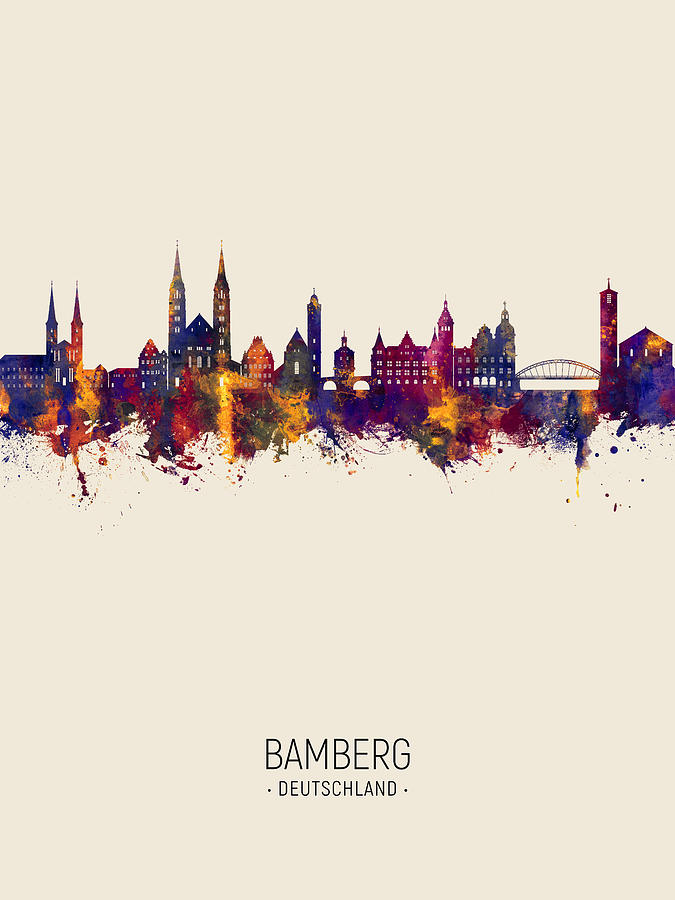 Bamberg Germany Skyline #11 Digital Art by Michael Tompsett