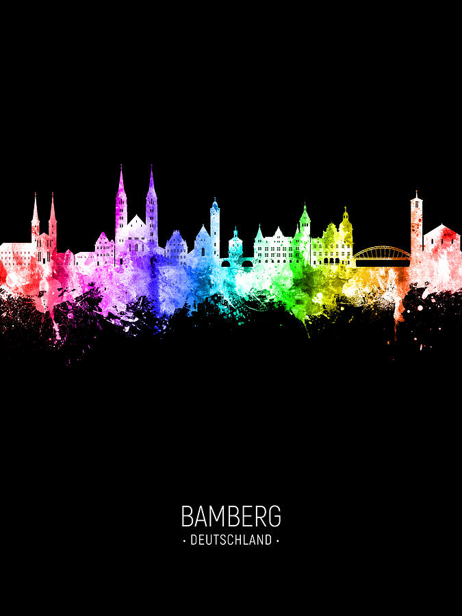 Bamberg Germany Skyline #16 Digital Art by Michael Tompsett