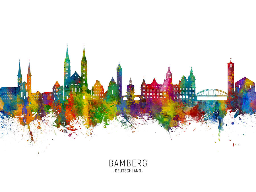 Bamberg Germany Skyline #88 Digital Art by Michael Tompsett