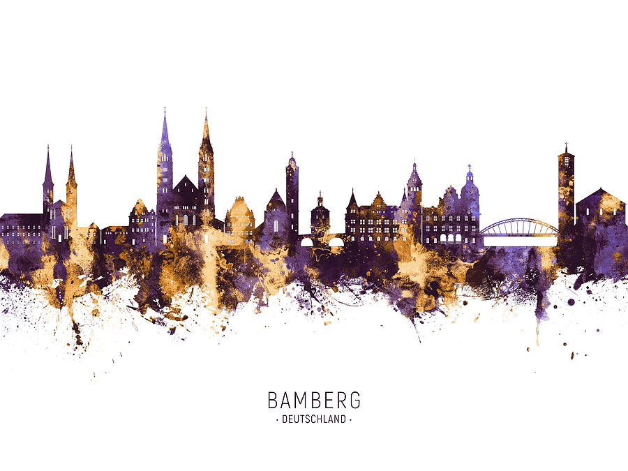 Bamberg Germany Skyline #90 Digital Art by Michael Tompsett