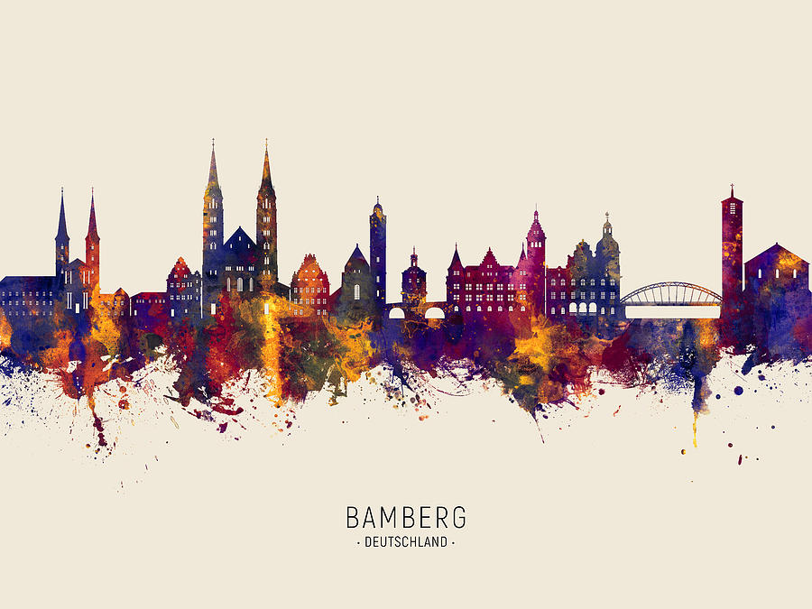 Bamberg Germany Skyline #93 Digital Art by Michael Tompsett