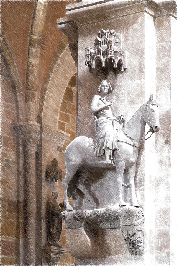 Statue Photograph - Bamberg Horseman by Heiko Koehrer-Wagner Statue Photograph - Bamberg Horseman by Heiko Koehrer-Wagner