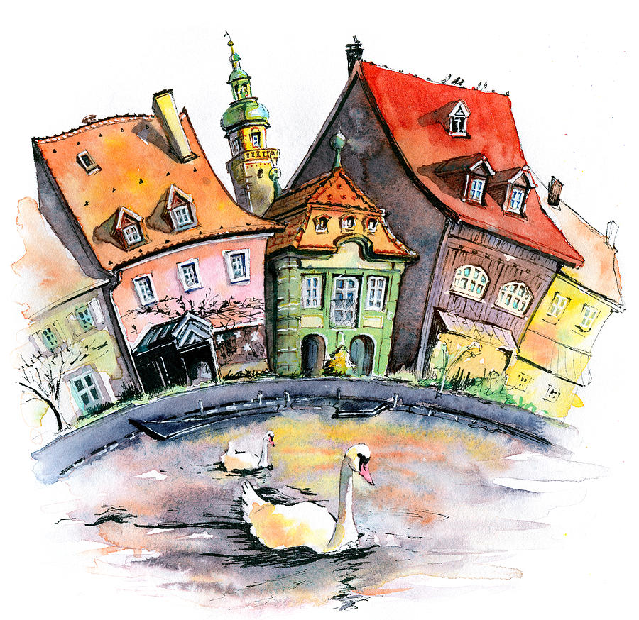 Bamberg Little Venice Painting by Miki De Goodaboom