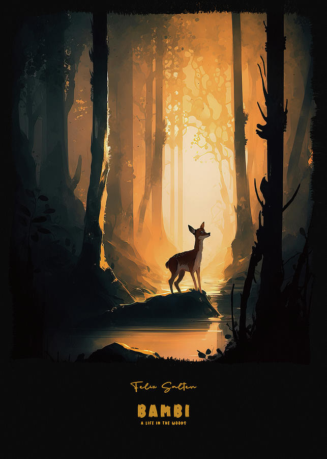 Bambi, a Life in the Woods Digital Art by Inspirowl Design