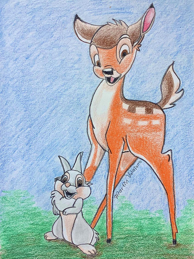 Bambi And Thumper Drawing
