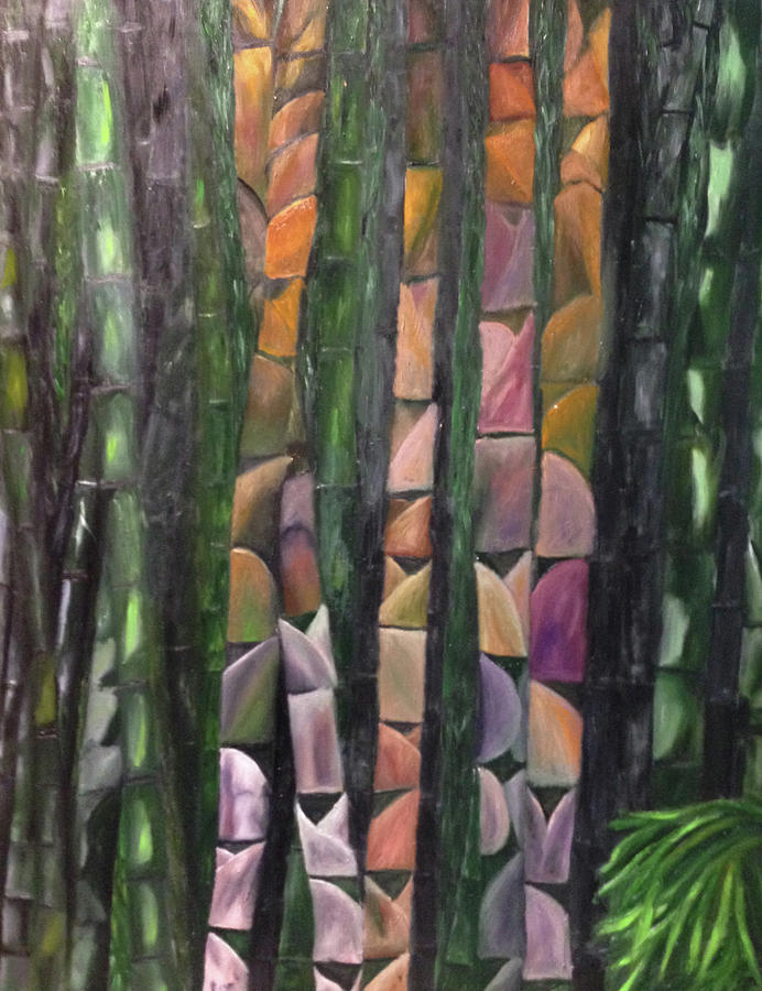 Bamboo Forest Painting by Karen West Fine Art America