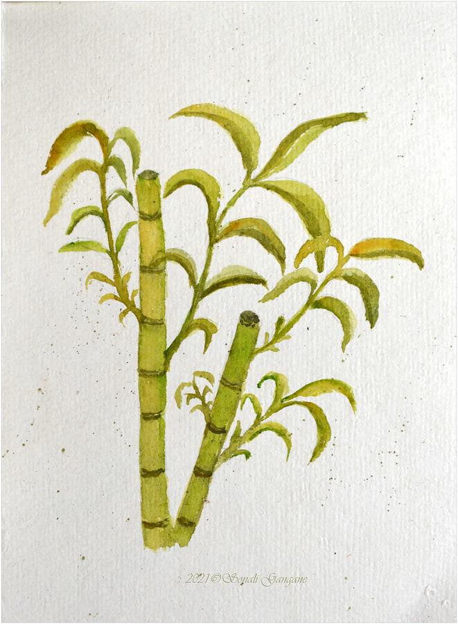 Bamboo Stems Painting