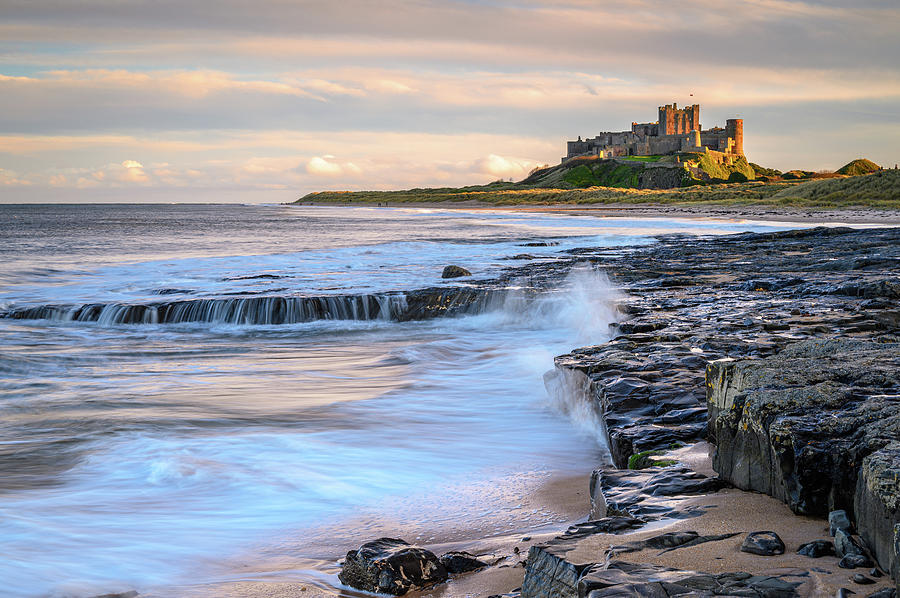 Bamburgh Beach below the Castle Photograph by David Head - Fine Art America