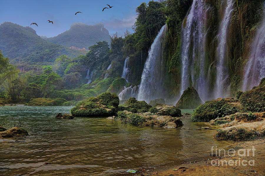 Ban Gioc Waterfalls Northern Vietnam  Photograph by Chuck Kuhn