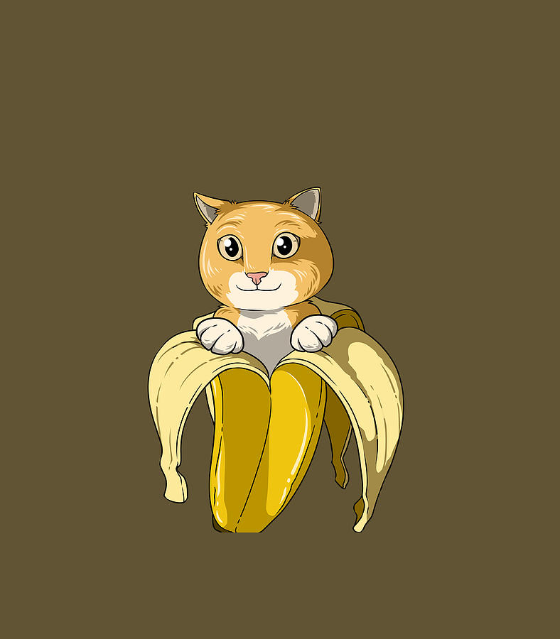 Banana Cat Banana Themed Party Cat Themed Party Digital Art by Olaolu ...