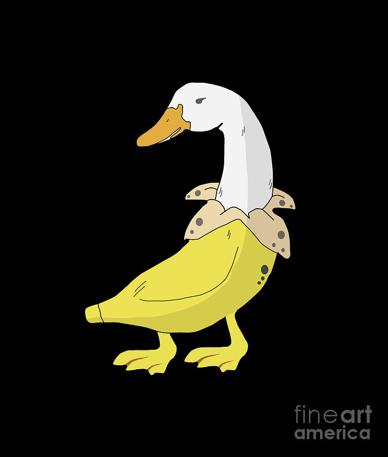 Banana Duck Funny Strange Illustration Gift Digital Art by Artificial ...