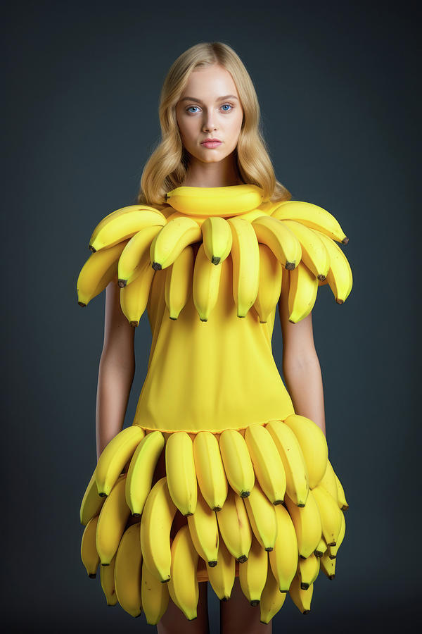 Banana Fashion Model 01 Digital Art by Matthias Hauser