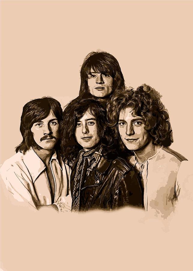 Band Led Zeppelin Digital Art by Kha Dieu Vuong - Fine Art America