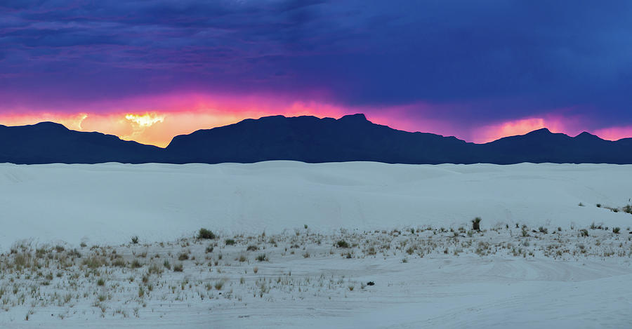 Band of Fire - White Sands Sunset Photograph by Adam Reinhart
