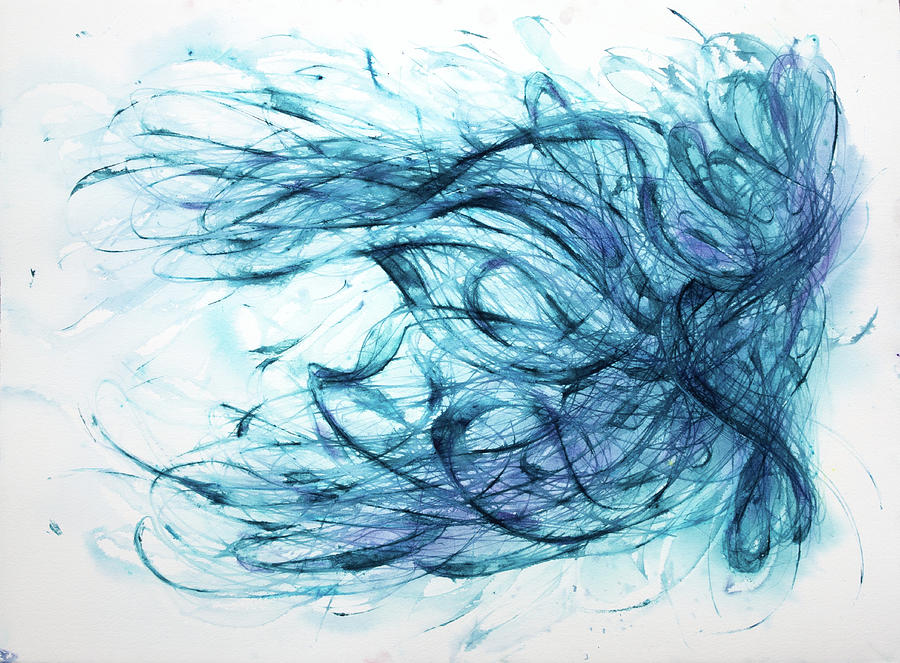 Banda Azul Painting by Petra Rau
