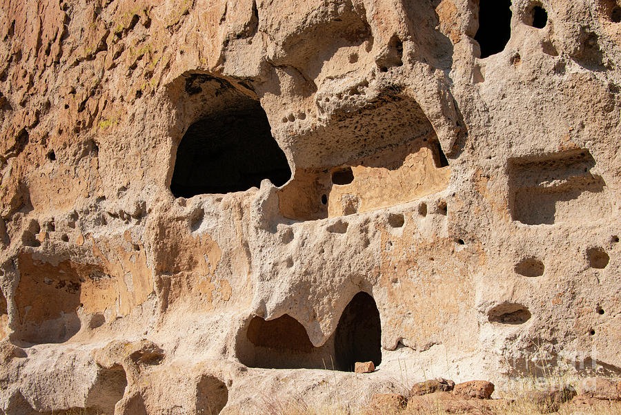 Bandelier National Monument Cliff Dwellings Four Photograph by Bob Phillips