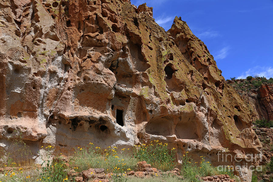 Bandelier National Monument Cliff Dwellings Photograph by Marty Fancy