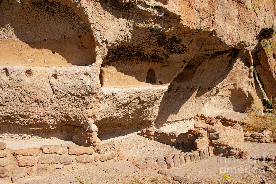 Bandelier National Monument Cliff Dwellings Three Photograph by Bob Phillips