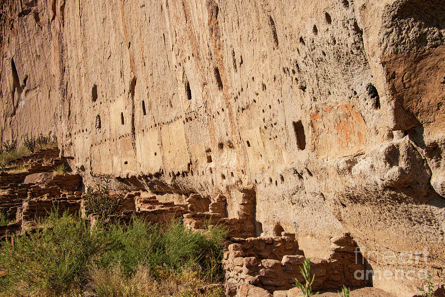 Bandelier National Monument Long House and Ruins One Photograph by Bob Phillips