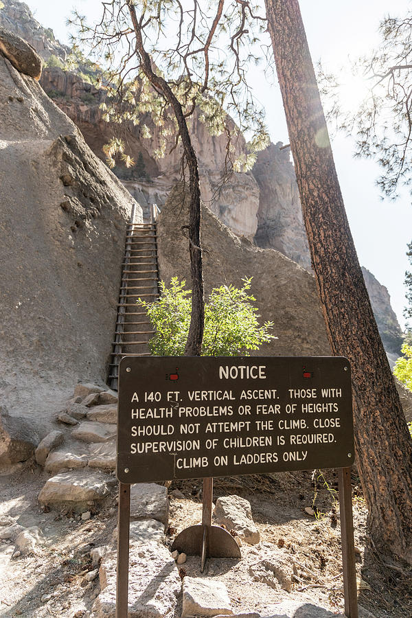 Bandelier National Monument Warning Photograph by John McGraw