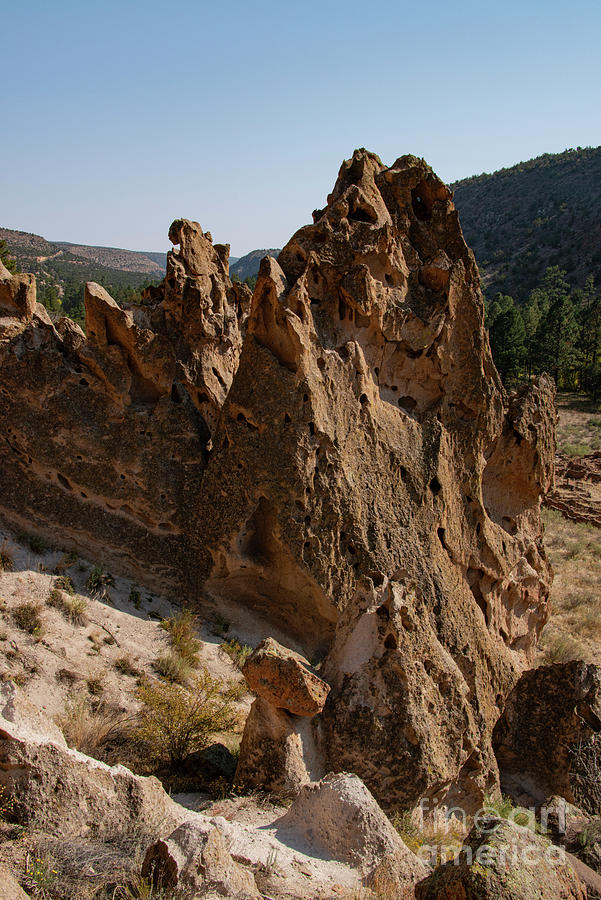 Bandelier National Monument Weathered Rock Four Photograph by Bob Phillips