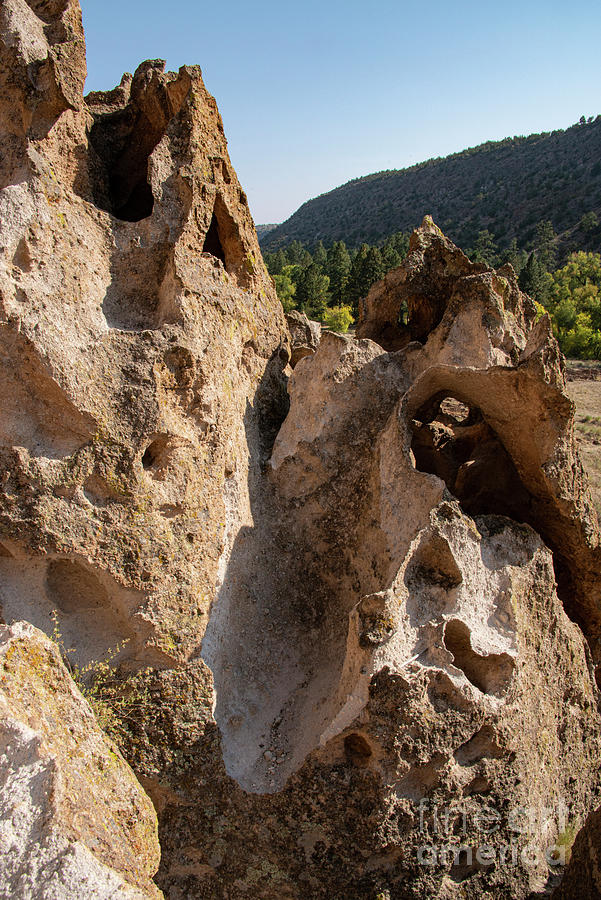 Bandelier National Monument Weathered Rock One Photograph by Bob Phillips