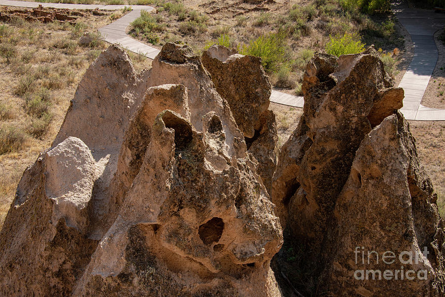 Bandelier National Monument Weathered Rock Three Photograph by Bob Phillips