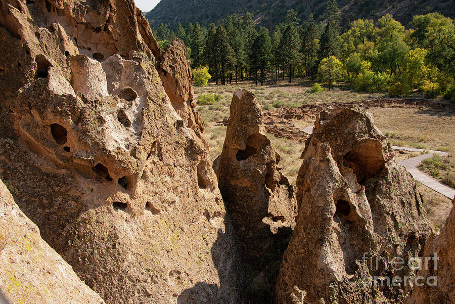 Bandelier National Monument Weathered Rock Two Photograph by Bob Phillips