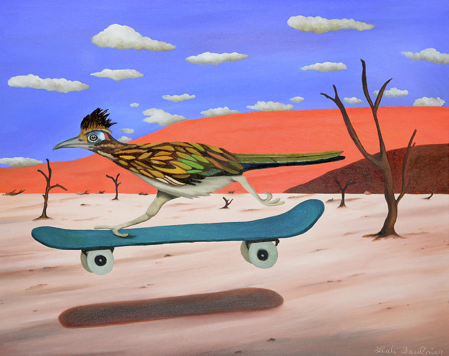 Roadrunner Painting - Bandito by Leah Saulnier The Painting Maniac