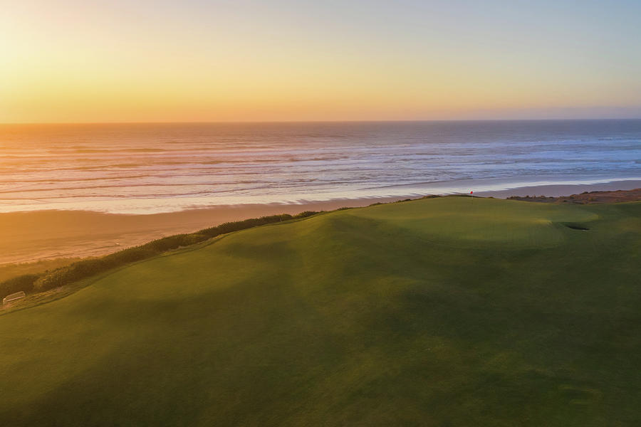 Bandon Dunes Golf Course Hole 16 v8 Photograph by Mike Centioli