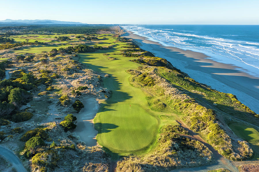 Bandon Dunes Golf hole 5 Photograph by Mike Centioli