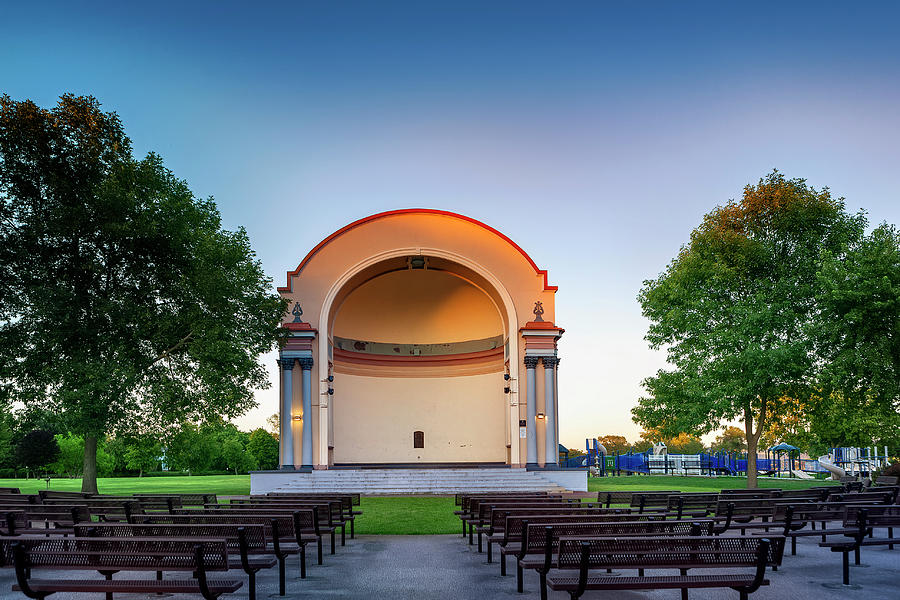 Bandshell at sunset Photograph by Al  Mueller