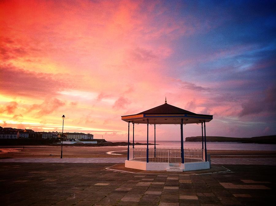 Bandstand and Sunset, Kilkee Photograph by Sublime Ireland