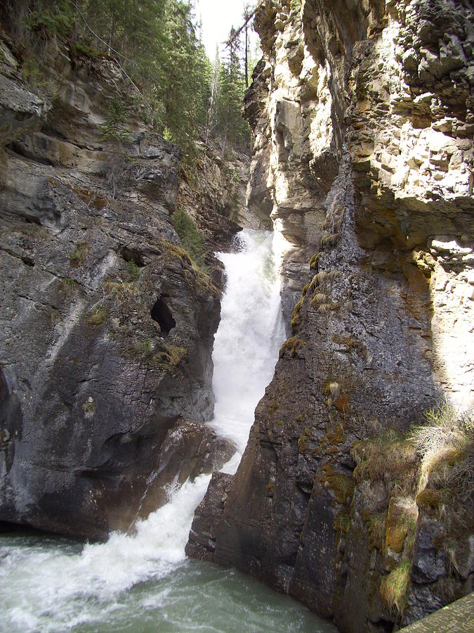 Johnston Canyon Waterfall Photograph by Mr JB Stickley