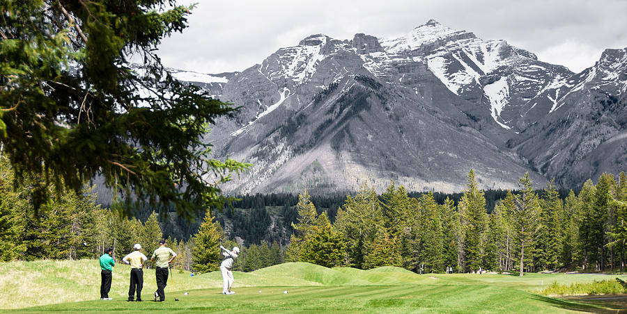 Banff Golf Course and Golfers Photograph by Wwing