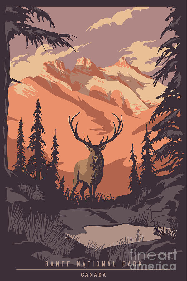 Banff National Park Poster Painting by Sassan Filsoof