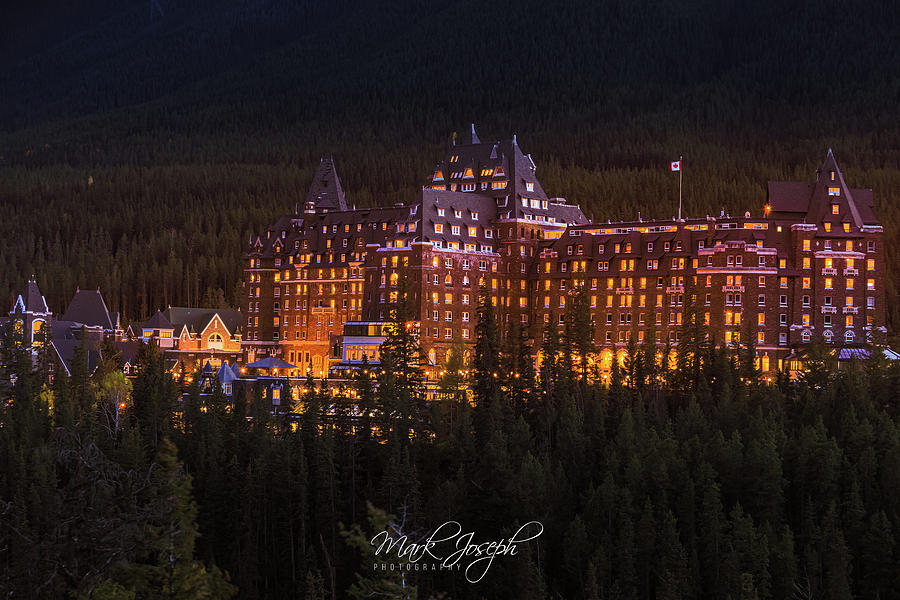 Banff Springs Hotel at Sunset Photograph by Mark Joseph