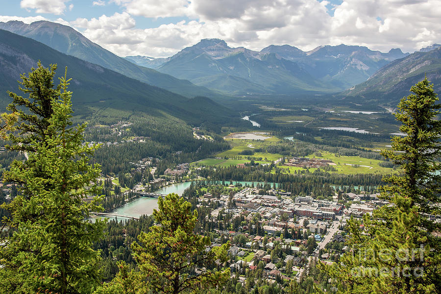 Banff view from Tunnel Mountain, Alberta, Canada  Photograph by Delphimages Photo Creations