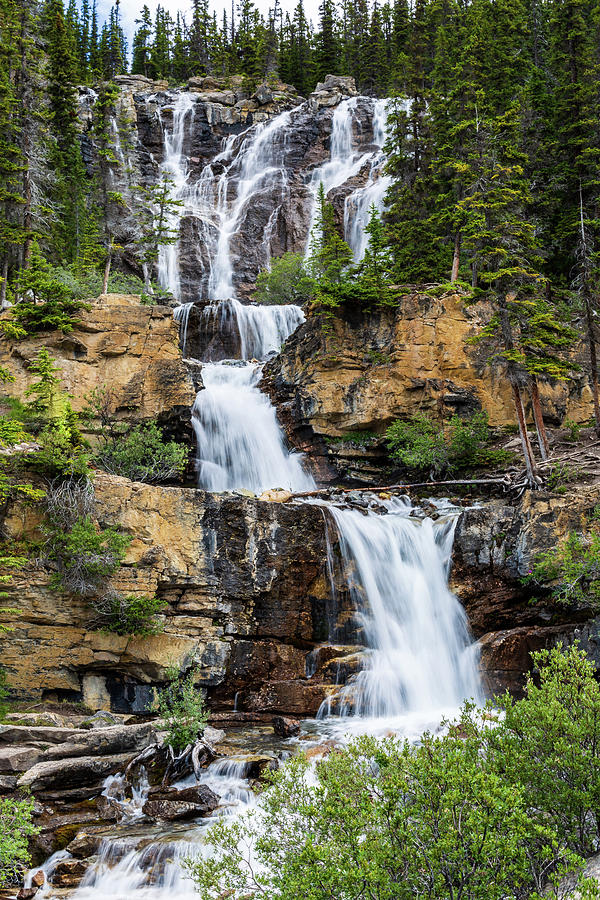 Banff Waterfall in Summer Photograph by Terri Morris - Fine Art America