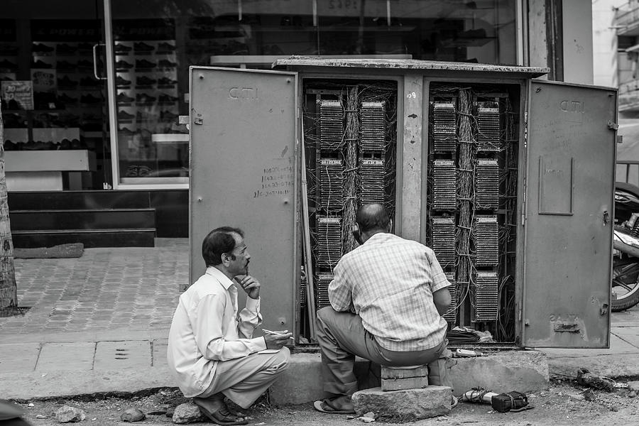 Bangalore Phone Lines Photograph by Sonny Marcyan